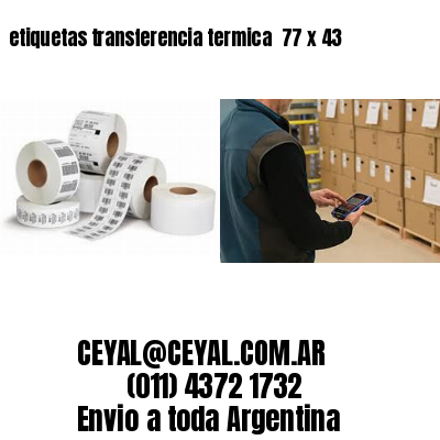 etiquetas transferencia termica  77 x 43