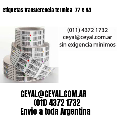 etiquetas transferencia termica  77 x 44