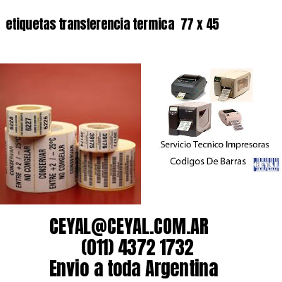 etiquetas transferencia termica  77 x 45