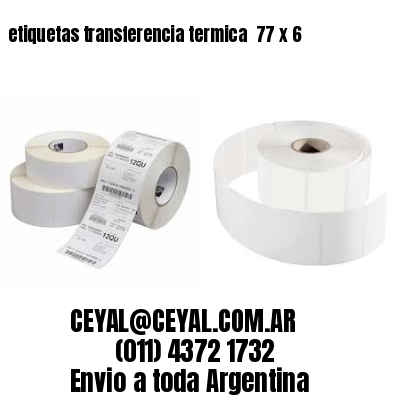 etiquetas transferencia termica  77 x 6