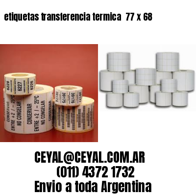 etiquetas transferencia termica  77 x 68