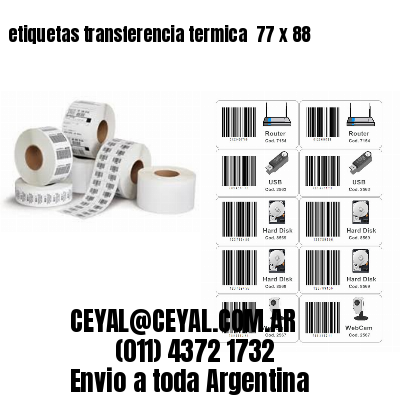 etiquetas transferencia termica  77 x 88