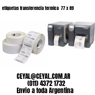 etiquetas transferencia termica  77 x 89