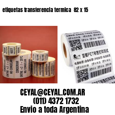 etiquetas transferencia termica  82 x 15