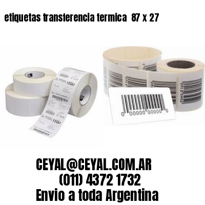 etiquetas transferencia termica  87 x 27