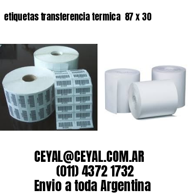 etiquetas transferencia termica  87 x 30