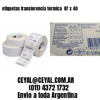 etiquetas transferencia termica  87 x 40