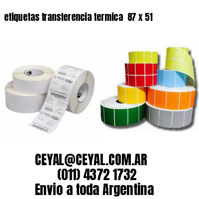 etiquetas transferencia termica  87 x 51