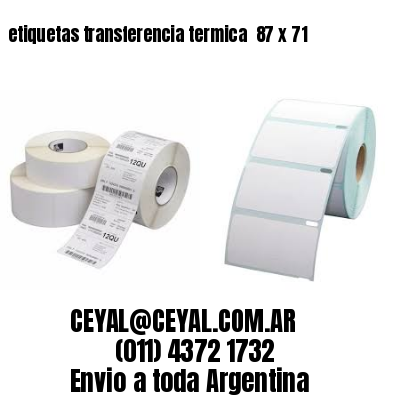 etiquetas transferencia termica  87 x 71