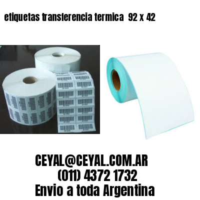 etiquetas transferencia termica  92 x 42