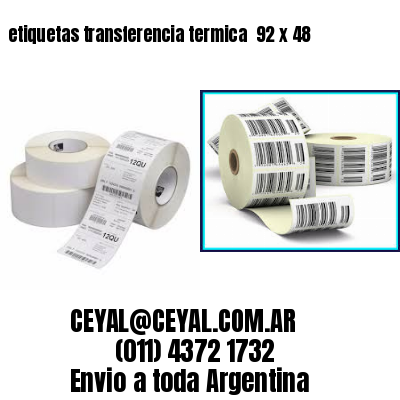 etiquetas transferencia termica  92 x 48