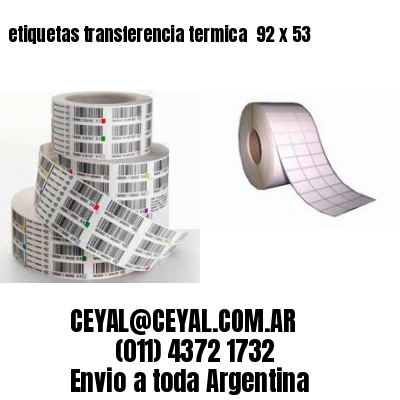 etiquetas transferencia termica  92 x 53