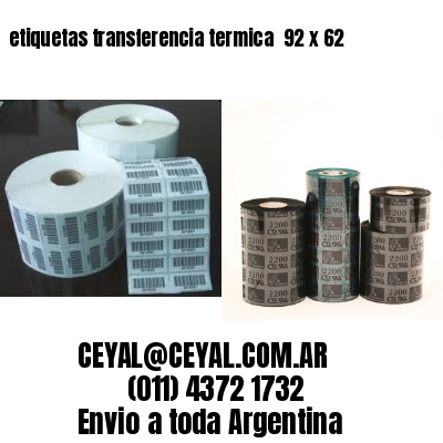 etiquetas transferencia termica  92 x 62
