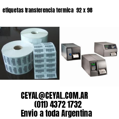 etiquetas transferencia termica  92 x 98