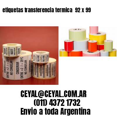 etiquetas transferencia termica  92 x 99