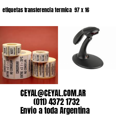 etiquetas transferencia termica  97 x 16