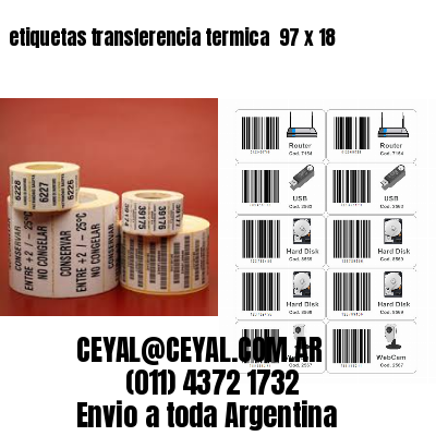 etiquetas transferencia termica  97 x 18
