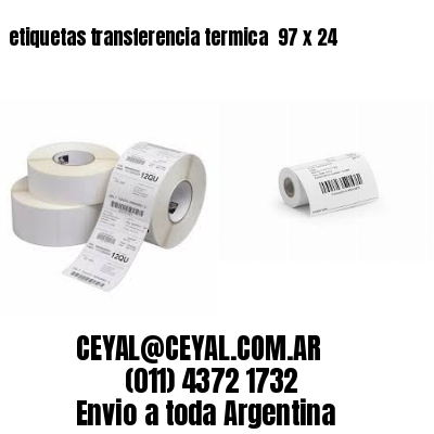 etiquetas transferencia termica  97 x 24