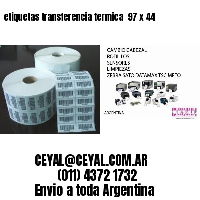 etiquetas transferencia termica  97 x 44