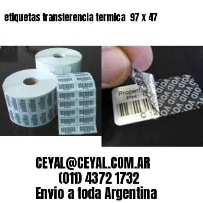etiquetas transferencia termica  97 x 47
