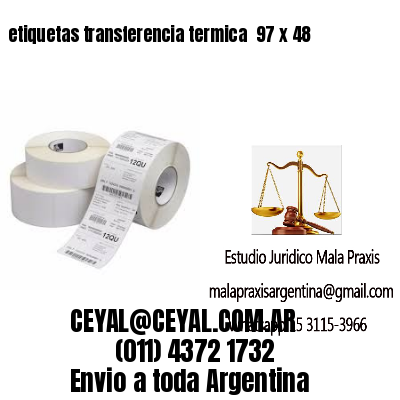 etiquetas transferencia termica  97 x 48