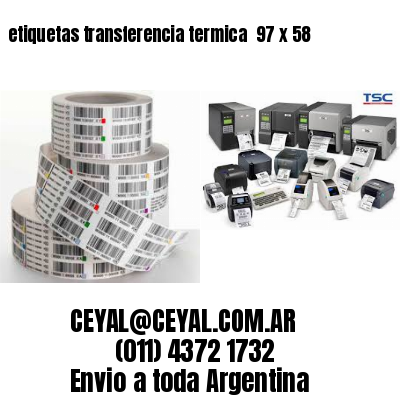etiquetas transferencia termica  97 x 58