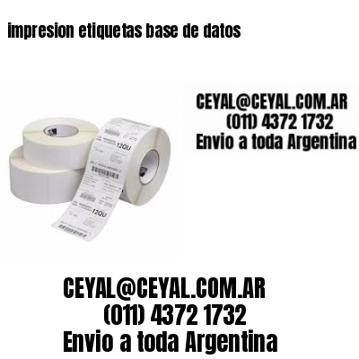 impresion etiquetas base de datos