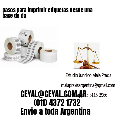 pasos para imprimir etiquetas desde una base de da