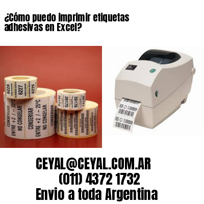 ¿Cómo puedo imprimir etiquetas adhesivas en Excel?