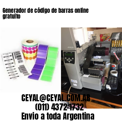Generador de código de barras online gratuito