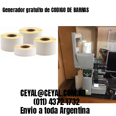 Generador gratuito de CODIGO DE BARRAS