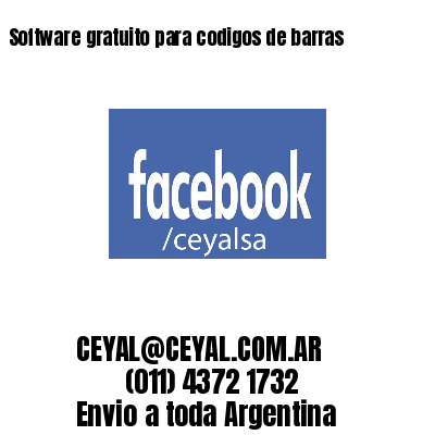 Software gratuito para codigos de barras 