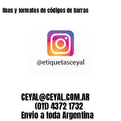 Usos y formatos de códigos de barras