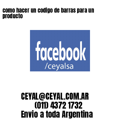 como hacer un codigo de barras para un producto