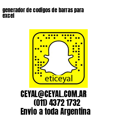 generador de codigos de barras para excel