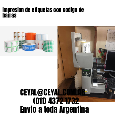 impresion de etiquetas con codigo de barras