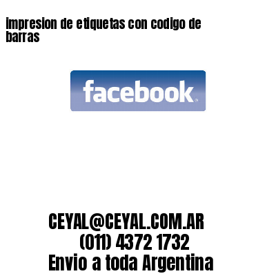 impresion de etiquetas con codigo de barras