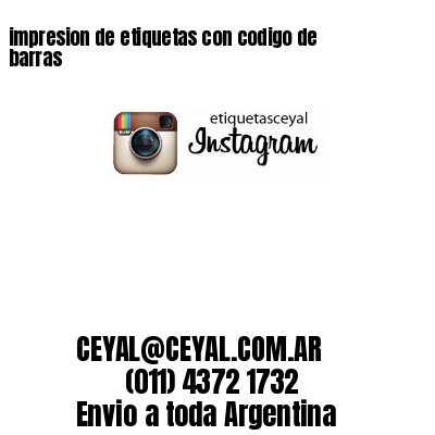 impresion de etiquetas con codigo de barras