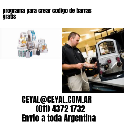 programa para crear codigo de barras gratis