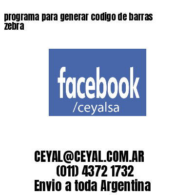 programa para generar codigo de barras zebra