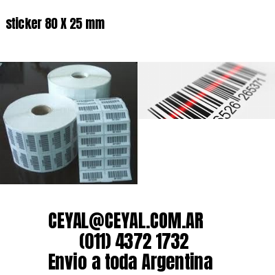 sticker 80 X 25 mm