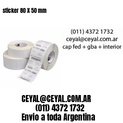 sticker 80 X 50 mm