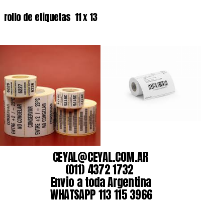 rollo de etiquetas  11 x 13