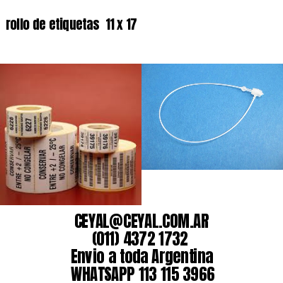 rollo de etiquetas  11 x 17