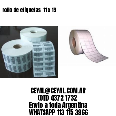 rollo de etiquetas  11 x 19