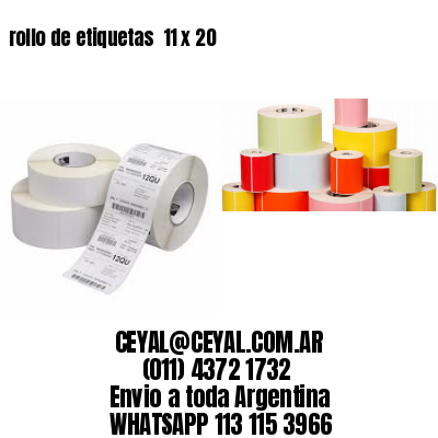 rollo de etiquetas  11 x 20