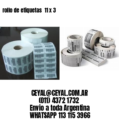 rollo de etiquetas  11 x 3