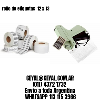 rollo de etiquetas  12 x 13