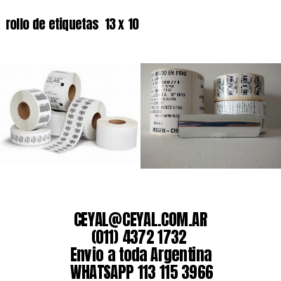 rollo de etiquetas  13 x 10