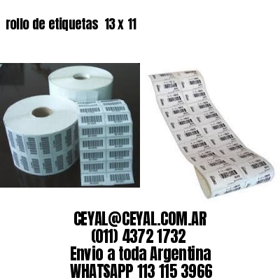 rollo de etiquetas  13 x 11